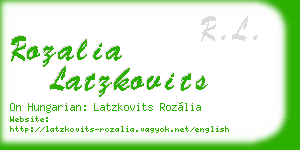 rozalia latzkovits business card